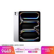 Apple/蘋果 iPad Pro 11英寸 M4芯片 2024年新款平板電腦(512G WLAN版/MVVD3CH/A)銀色