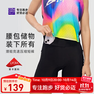 必邁2025新款跑步壓縮短褲(潛能) 競速馬拉松男女彈力速干耐磨運(yùn)動褲 騎士黑 男 XL
