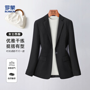 羅蒙女士職業(yè)小西裝外套簡約優(yōu)雅干練商務(wù)通勤百搭西服外套女高級感