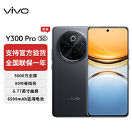 vivo Y300 Pro 續(xù)航滅霸 鈦強大 6500mAh超薄藍海電池 全等深微四曲屏 SGS五星抗摔認證 AI 拍照 手機 墨玉黑 12GB+512GB 官方標配