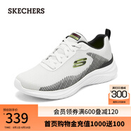 斯凱奇（Skechers）男士綁帶運(yùn)動休閑鞋8790233 白色/黑色/WBK 41.5