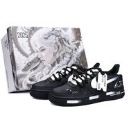 NIKE定制球鞋 Air Force 1 書寫告白 禮盒 解構(gòu) 高街風(fēng) 經(jīng)典百搭 防滑 黑白(新年禮盒) 36.5