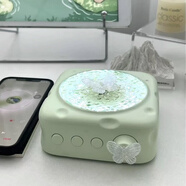 ITOP奶酪水波紋音響氛圍燈投影燈光藍牙高音質(zhì)音箱小型可愛(ài)創(chuàng  )意高顏值桌面擺件送男女朋友新年生日禮物 【薄荷綠】贈送兩只蝴蝶+三種燈光模式（可代寫(xiě)賀卡）