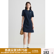 獨(dú)束大碼女裝【雙色雙版】氣質(zhì)休閑Polo領(lǐng)連衣裙女夏裝新款簡(jiǎn)約裙子 星空藍(lán)-短款 3XL (尺碼：5)