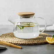 全適泡茶壺耐熱高硼硅玻璃茶具涼水壺花果茶壺冷水壺耐高溫煮茶器1.2L