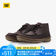CAT卡特工裝靴男士馬丁靴防滑厚底戶外英倫風牛皮靴子P725410N3EDC17 深褐 44