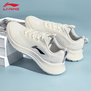 李寧（LI-NING）輕弦男子休閑跑步鞋緩震舒適輕便透氣時(shí)尚低幫網(wǎng)面慢跑鞋男