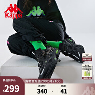 卡帕（Kappa）復(fù)古跑鞋新款情侶男女運(yùn)動(dòng)鞋解構(gòu)休閑鞋厚底老爹鞋 黑色990 44