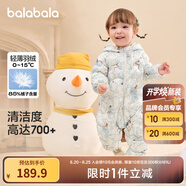 巴拉巴拉童裝嬰兒連體羽絨服輕薄羽絨服寶寶衣服冬裝抱衣爬服男童女童 白藍色調00318 80cm