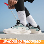 安踏（ANTA）漫步|男鞋運動(dòng)鞋男革面保暖輕質(zhì)跑步鞋休閑鞋男 【網(wǎng)面透氣】象牙白/黑/灰霧藍-1 41