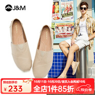 快樂瑪麗（J&M）帆布鞋男2025年春夏季新款透氣百搭平底休閑老北京布鞋一腳蹬鞋子 灰色 42 260mm