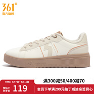 361度【商場(chǎng)同款】女運(yùn)動(dòng)鞋秋季新款女板鞋 羽毛白/經(jīng)典褐灰 38