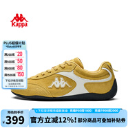 KAPPAWing卡帕女鞋賽車(chē)鞋復古德訓鞋2025夏季新款運動(dòng)鞋潮流休閑板鞋子 錫蘭黃/白色 40