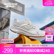 斯凱奇（Skechers）暮光鞋丨2025新品運動(dòng)跑鞋男女款高回彈輕質(zhì)吸震綁帶休閑鞋 女款-白色/灰褐色/WTP 39.5