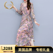 LISM【商場(chǎng)同款】高檔連衣裙2026新款裝雪紡長(cháng)袖時(shí)尚氣質(zhì)洋氣漂亮秋季 粉紅色 4XL （146-155斤）