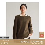 旅途原品 100%美麗諾羊毛慵懶感新款毛衣內(nèi)搭外穿休閑百搭毛衫女秋季 圓領(lǐng) - 小鹿咖（現(xiàn)貨） XS-S(155cm)