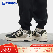 FILA FUSION斐樂(lè )潮牌BANK DX情侶場(chǎng)下滑板鞋時(shí)尚運動(dòng)鞋板鞋男女休閑鞋 豆腐白/黑-TB【男款】 42