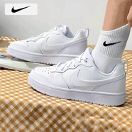 耐克（NIKE）女鞋 25秋季新款運(yùn)動鞋子女COURT大童小白鞋休閑鞋低幫耐磨板鞋女 【清倉特價】COURT-純白色/曬圖退5 38 （內(nèi)長240mm）
