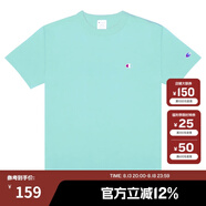 Champion冠軍棉T恤男夏季美式復(fù)古運(yùn)動情侶圓領(lǐng)簡約多巴胺穿搭短袖上衣女 薄荷綠 XL