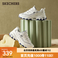 斯凱奇（Skechers）女鞋小白熊女士休閑鞋子厚底增高百搭運動(dòng)軟底老爹鞋女99999863 白色/海軍藍色/WNV1 40