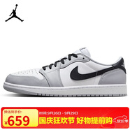 耐克NIKE籃球鞋男子AJ1喬1JORDAN 1低幫運(yùn)動(dòng)鞋CZ0790-110白灰44