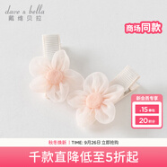 戴維貝拉（DAVE＆BELLA）【兩只裝】兒童發(fā)夾組合小女孩禮物女童頭飾寶寶發(fā)卡可愛幼兒發(fā)飾 花朵組合DB2251509 4CM