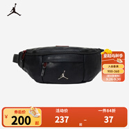 NIKE JORDAN 耐克AJ兒童腰包男女童運(yùn)動(dòng)胸包戶外跑步收納包 正黑色／喬丹紅 8/20【37*13*9cm 約4.3L】