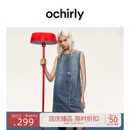 歐時(shí)力OCHIRLY 直筒無(wú)袖牛仔連衣裙短款寬松復古顯瘦2025春季新品 復古藍 M
