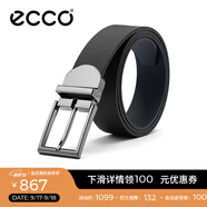 愛步（ECCO）男士皮帶 金屬針扣腰帶男 皮帶 9105892 黑色/午夜藍910589291158 100cm