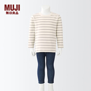 無印良品 MUJI 嬰童 起毛 羅紋編織 條紋長袖T恤 兒童童裝  CCD12A2A