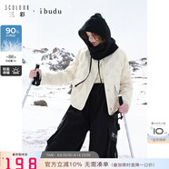 IBUDU2024冬季新款香風(fēng)拼接羽絨服短款白鴨絨外套輕暖女 奶白色 160/84A/M