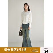 獨(dú)束大碼女裝簡(jiǎn)約百搭圓領(lǐng)T恤女春裝新款微胖mm經(jīng)典圓領(lǐng)正肩上衣 月光白 2XL (尺碼：4)