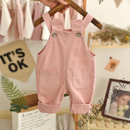 姒漾2025春秋男女童寶寶牛仔背帶褲時(shí)尚嬰幼連體吊帶褲小童中性長(cháng)褲潮 主圖款 80