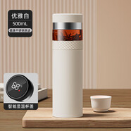 胖東來(lái)德國費施恩保溫杯茶水分離泡茶杯便攜過(guò)濾旅行男士定制水杯子 升級款[茶水分離白色500ML]