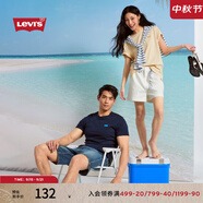 Levi's李維斯25年春夏新款男士LOGO休閑簡約純棉寬松圓領(lǐng)短袖T恤 黑色 004IR-0000 M