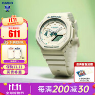 卡西歐（CASIO） 女表G-SHOCK GIRLS防震運動(dòng)櫻花粉石英表日韓表女士腕表送女友 GMA-S2100GA-7A