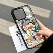 卡斐樂(lè )（Cafele）適用于蘋(píng)果16151413promax手機殼xs防摔xr1211iPhone78plus 磨砂彩色-炫酷黑-LKYM0424剛睡醒小新 蘋(píng)果14PLUS
