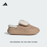 adidas GRAND COURT MULE厚底休閑加絨保暖棉鞋穆勒鞋女阿迪達(dá)斯   暖沙色/奇妙白(推薦腳型偏寬偏高選大半碼)   35.5
