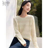 初申秋冬100%純羊毛衫女圓領(lǐng)精致絞花顯瘦經(jīng)典百搭毛衣打底衫S54Y073