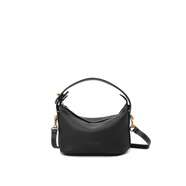 RABEANCO樺碧新月包女包單肩手提包手拎包牛皮大容量通勤包88101 炫酷黑