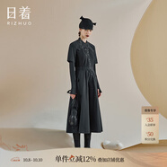 日著（rizhuo）原創(chuàng)設(shè)計(jì)感女裝2025秋季新款小眾時(shí)髦黑色高腰休閑全棉連衣裙 氣球黑 S