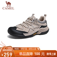 駱駝（CAMEL）踏山男士戶外登山復(fù)古皮面休閑低幫徒步鞋 G14A342696 埃爾沙 41