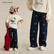 辰辰媽【甜心結(jié)】HelloKitty女童牛仔褲2025年秋百搭滿印兒童褲子8766DH