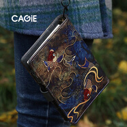 CAGIE卡杰日記本帶鎖密碼本小學(xué)生精美筆記本可愛(ài)復古兒童成人密碼鎖記事本高顏值手賬本本子送禮可定制 A6活頁(yè)本 國潮錦鯉-可刻字禮盒裝