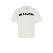 吉爾·桑達（Jil Sander）25新款男士休閑短袖T恤LOGO設計透氣舒適情人節送男友 白色 均碼 |XXL