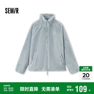 森馬（Semir）外套女插肩袖珊瑚絨仿羊羔毛2024冬季立領(lǐng)寬松夾克109724108003