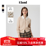 ELAND衣戀毛針織衫女學(xué)院風(fēng)含綿羊毛假兩件舒適毛衣2025秋季新款 燕麥色(33)OATMEAL M 165