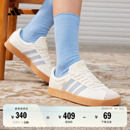 adidas「T頭鞋」VL COURT 2.0復(fù)古休閑板鞋德訓(xùn)鞋阿迪達(dá)斯輕運(yùn)動(dòng)   漢玉白/藍(lán)色/金色   40.5