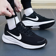 耐克（NIKE）男鞋跑步鞋2025新款夏季REVOLUTION 8運動(dòng)鞋網(wǎng)面透氣學(xué)生休閑鞋子 黑色白FB2207-001革命七常規款 43