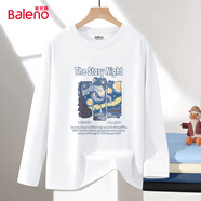 班尼路（Baleno）t恤男長(zhǎng)袖春秋季情侶休閑潮流體恤衫寬松純棉大碼圓領(lǐng)打底衫上衣